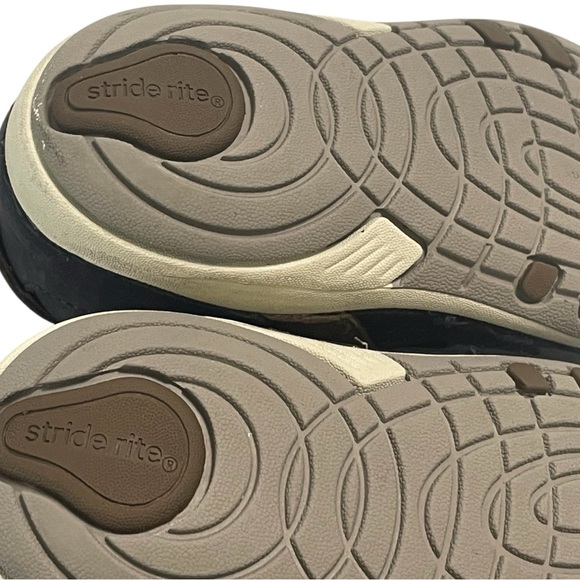Stride Rite Blue and Brown Sneakers with Elastic Laces and Velcro closure - Picture 7 of 9
